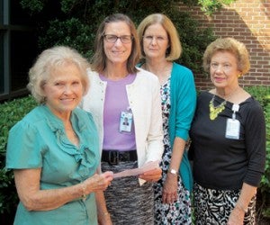 The Ahoskie Woman's Club is one of the first organizations to present a donation to the hospital for the new Cancer Care Center. Current AWC President Katherine Allen (left) joins with incoming President Joan Davidson (second from right) to deliver a check to Vidant RCH President Sue Lassiter (second from left) and Sandra Woodard, the hospital’s Director of Development. Contributed Photo