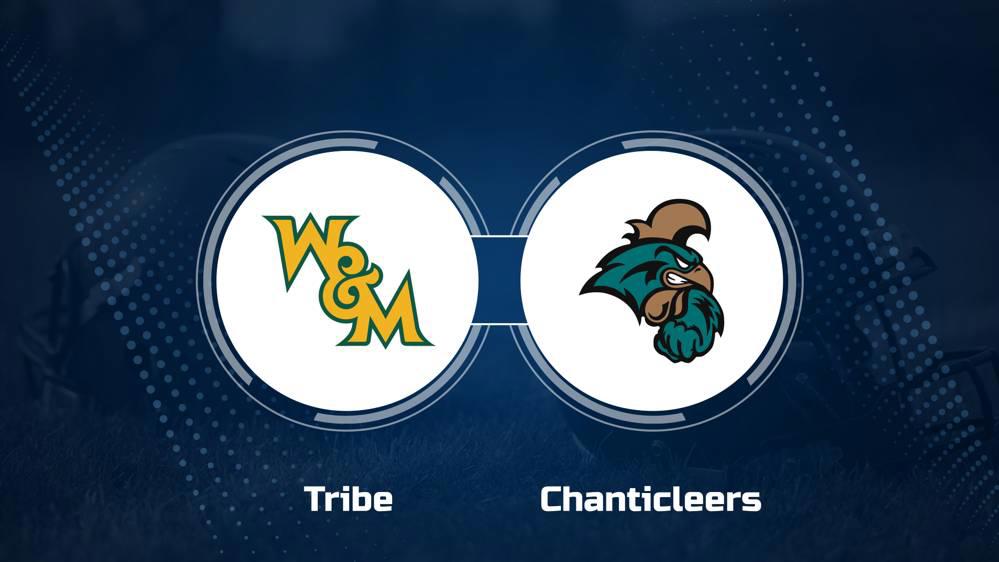 Where to Watch William & Mary vs. Coastal Carolina on TV or Streaming Live - Sept. 7