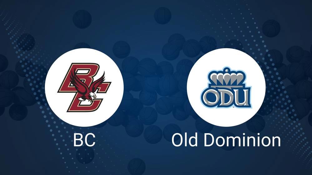 How to Watch Boston College vs. Old Dominion on TV or Live Stream - November 24