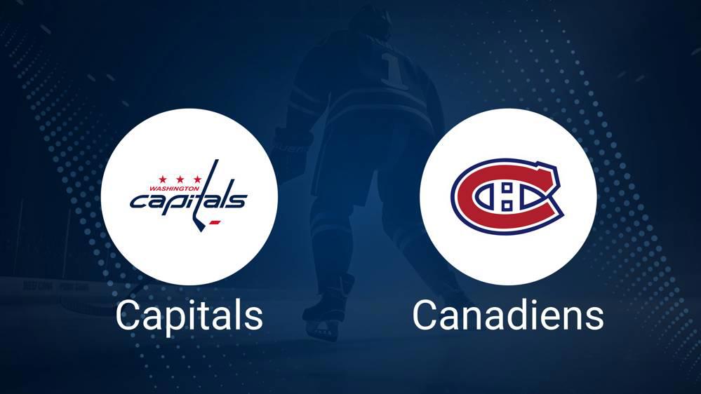 Where to Watch Washington Capitals vs. Montreal Canadiens on TV or Streaming Live - December 7